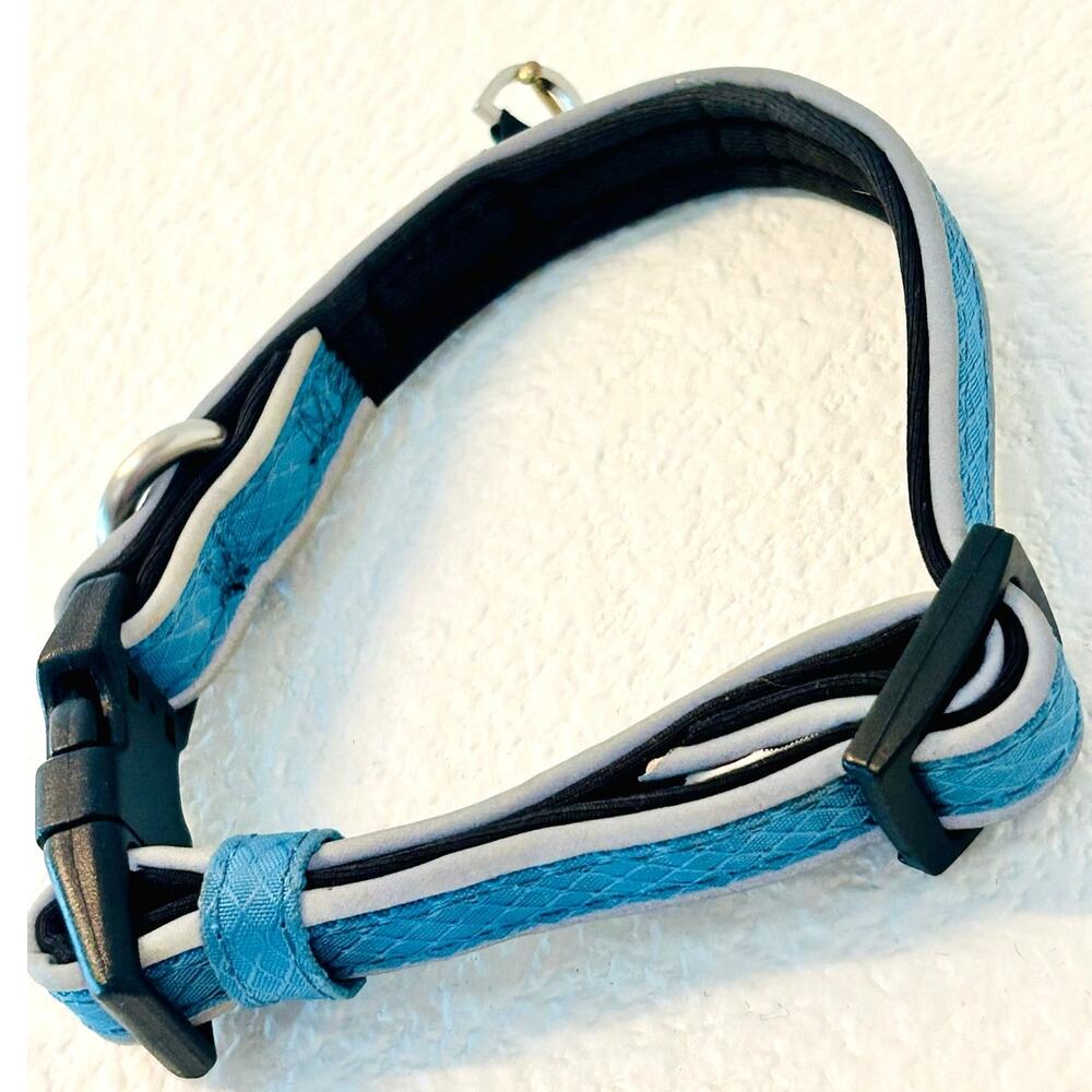KONG Comfort Padded Reflective Dog Collar Blue Size Small 10-14" EUC - Picture 7 of 9